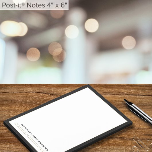 Post-it® Typographie classique noir encadré 4x6