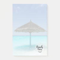 Typographie de cloche de plage - Parapluie sur la 