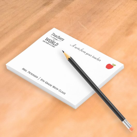 Post-it® Typographie de pomme rouge appréciation du nom du