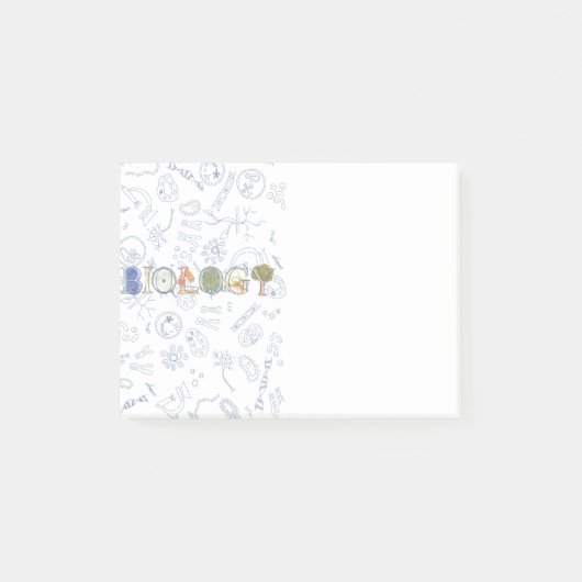 Post-it® Typographie et diagrammes de biologie (Devant)