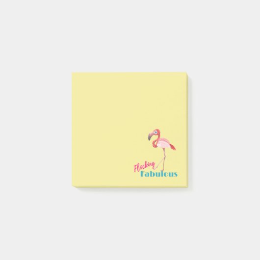 Post-it® Typographie Fabuleuse avec Flamant Rose (Devant)