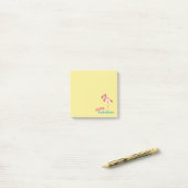 Post-it® Typographie Fabuleuse avec Flamant Rose (Sur un bureau)