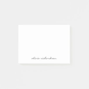 Post-it® Typographie manuscrite simple Noir moderne