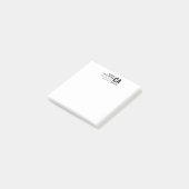 Post-it® Typographie Moderne Blanc & Noir | Nom & Adresse (Incliné)