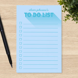 Post-it® Typographie Moderne Bleue Liste de Tâches