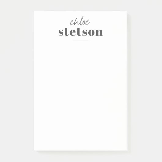 Post-it® Typographie moderne Nom personnalisé (Devant)