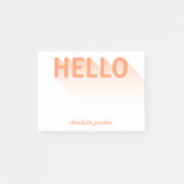 Post-it® Typographie moderne Orange Hello (Devant)