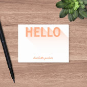 Post-it® Typographie moderne Orange Hello