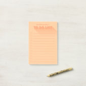 Post-it® Typographie moderne Orange To Do List (Sur un bureau)