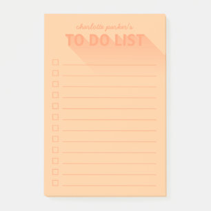 Post-it® Typographie moderne Orange To Do List