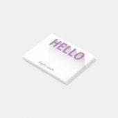 Post-it® Typographie moderne Purple Hello (Incliné)