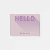 Post-it® Typographie moderne Purple Hello (Devant)