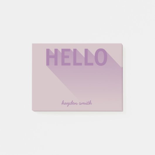 Post-it® Typographie moderne Purple Hello (Devant)