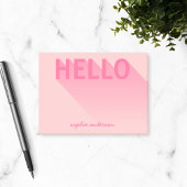 Post-it® Typographie moderne Rose Hello