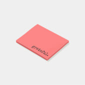 Post-it® typographie reconnaissance corail (Incliné)