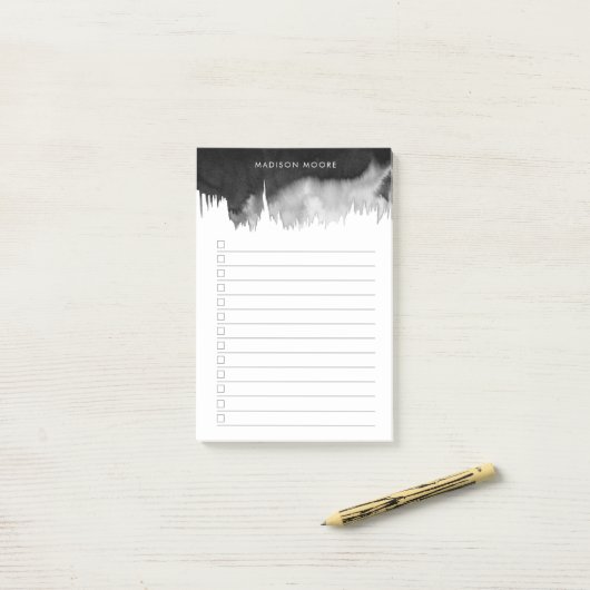 Post-it® Typographie simple moderne de l'aquarelle (Sur un bureau)