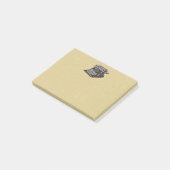 Post-it® Typographie vintage d'antan noir (Incliné)