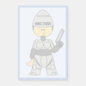 Post-it® Tyrannosaurus Rex Habillé Comme Robocop. (Devant)
