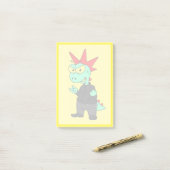 Post-it® Tyrannosaurus Rex Habillé Comme Un Punk. (Sur un bureau)