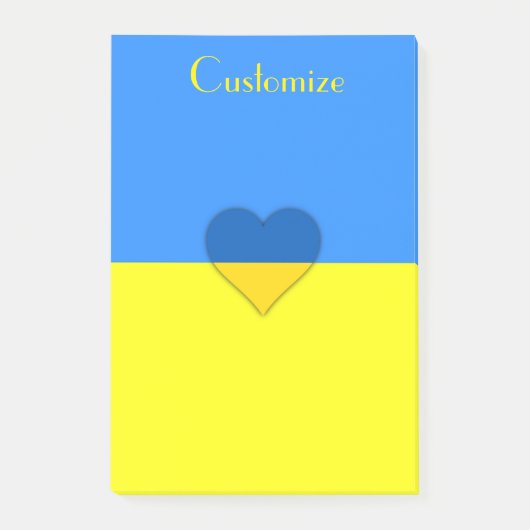Post-it® Ukraine Drapeau bleu jaune Thunder_Cove (Devant)