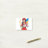 Post-it® Ukrainian Girl Fighting for Freedom (Sur un bureau)