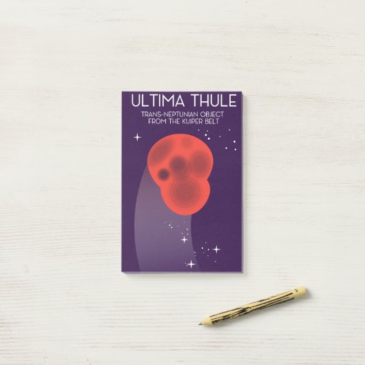 Post-it® Ultima Thule Keiper Belt art spatial (Sur un bureau)