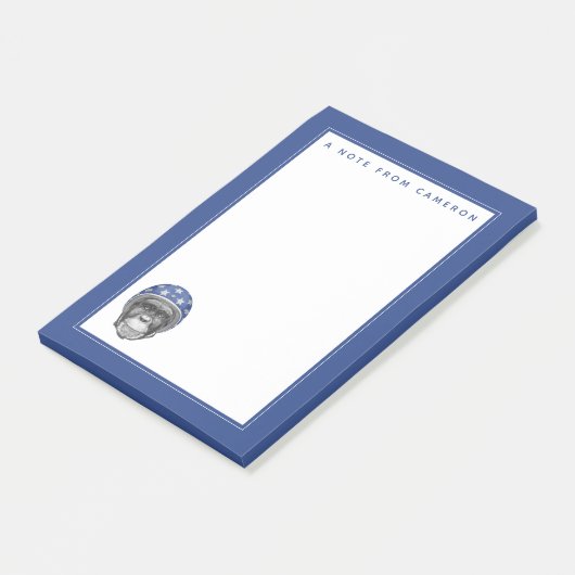 Post-it® Un cavalier de moto de chimpanzé | ajoutent votre (Incliné)