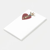 Post-it® Un Coeur Pour Les Giraffes (Incliné)