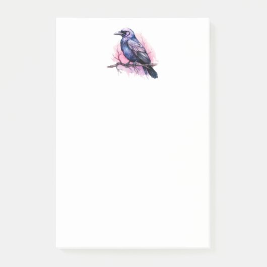 Post-it® Un Corbeau noir sur une branche (Devant)