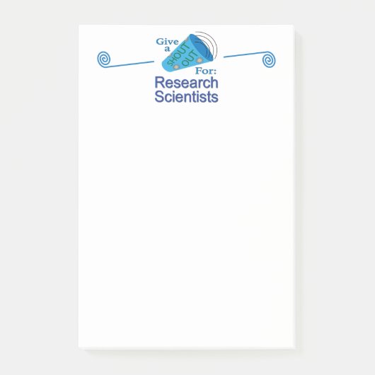 Post-it® Un cri pour les chercheurs scientifiques (Devant)