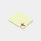 Post-it® Un Dans Un Melon Drôle Mignonne Peau Kawaii (Incliné)