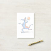 Post-it® Un Dessin Iguanodon Jouant Au Basket-Ball. (Sur un bureau)