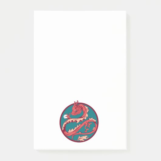 Post-it® Un dragon et sa perle magique (Devant)