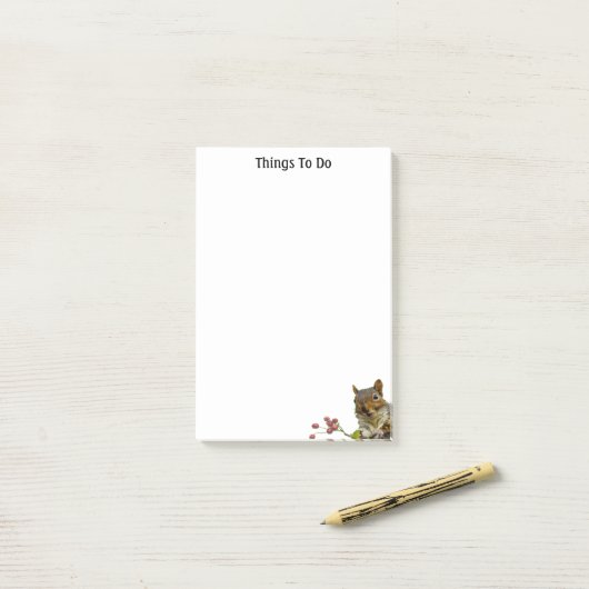 Post-it® Un Écureuil Sauvage À Faire (Sur un bureau)