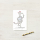 Post-it® Un Greffier De Caricature Iguanodon. (Sur un bureau)