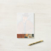 Post-it® Un homme assis se penchant sur une table (Sur un bureau)