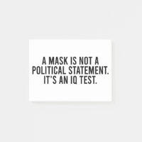Un masque n'est pas une déclaration politique