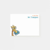 Post-it® Un message de l'enseignant avec nom - Silly Giraff (Devant)