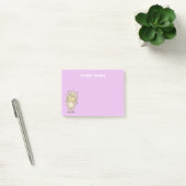 Post-it® Un mignon hamster marron mangeant une caricature d (Bureau)