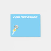 Post-it® Un mignon robot volant dans l'espace dessin animé (Devant)