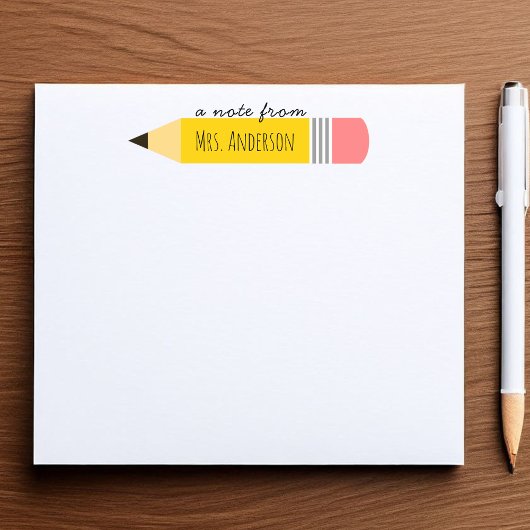 Post-it® Un mot de l'enseignant Thème Crayon