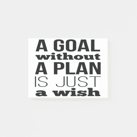 Post-it® Un Objectif Sans Plan N'Est Qu'Un Souhait (Devant)