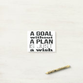 Post-it® Un Objectif Sans Plan N'Est Qu'Un Souhait (Sur un bureau)