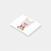 Post-it® Un ours mignon et élégant avec un perçage d'oreill (Incliné)