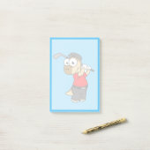 Post-it® Un Pachycéphalosaure Dinosaure Jouer Golf. (Sur un bureau)