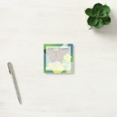 Post-it® Un papillon amiral sur un iris japonais jaune (Bureau)