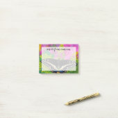 Post-it® Un papillon swallowtail atterrissant (Sur un bureau)