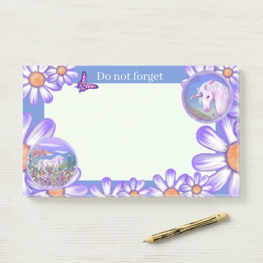 Post-it® Un paradis mauve (Sur un bureau)