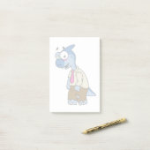 Post-it® Un Parasaurolophus Caricaturé En Zombie. (Sur un bureau)