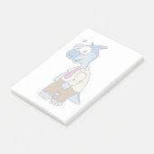 Post-it® Un Parasaurolophus Caricaturé En Zombie. (Incliné)